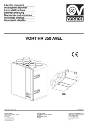 Vortice VORT HR 350 AVEL Livret D'instructions