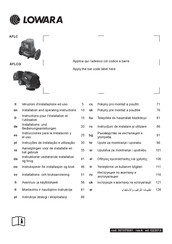 Lowara AFLCG Serie Instructions Pour L'installation Et L'utilisation