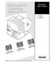 Paxar Monarch 9825 Mode D'emploi