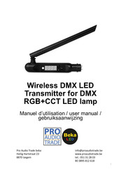 Pro Audio Trade bkl-wirelessdmxledtransmitter Manuel D'utilisation