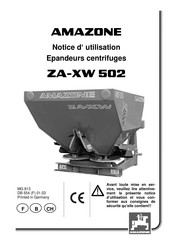Amazone ZA-XW 502 Notice D'utilisation