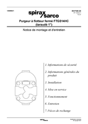 Spirax Sarco FTGS14HC Notice De Montage Et D'entretien