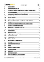 Powerplus POWX11831 Mode D'emploi