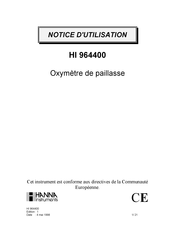 Hanna Instruments HI 964400 Notice D'utilisation