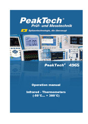 PeakTech 4965 Mode D'emploi