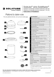 Solatube SolaMaster Serie Instructions D'installation