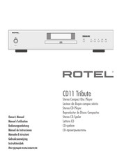 Rotel CD11 Manuel D'utilisation