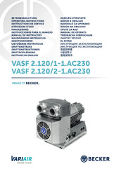 Becker VASF 2.120/1-1.AC230 Instructions De Service