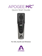 Apogee MiC+ Guide De Démarrage Rapide