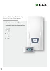 clage DSX Touch Instructions D'installation