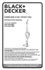 Black & Decker HSVJ415JMBF Manuel D'instructions