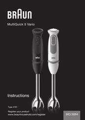 Braun MultiQuick 5 Vario MQ 5064 Instructions