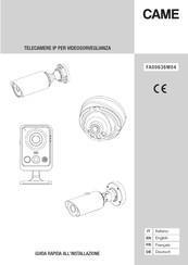 CAME 848CA-0080 Guide Rapide D'installation