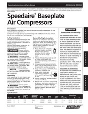 Speedaire 4B243A Instructions D'utilisation Et Manuel De Pièces
