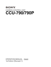 Sony CCU-790 Manuel D'utilisation