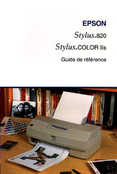 Epson Stylus 820 Guide De Référence