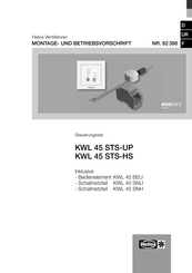 Helios EcoVent Verso KWL 45 SNH Notice De Montage Et D'utilisation