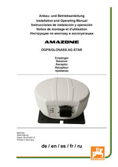 Amazone DGPS/GLONASS AG-STAR Notice De Montage Et D'utilisation