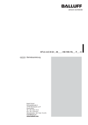 Balluff BTL5-A/C/E/G1 -M -HB/WB-FA /F -C Serie Notice D'utilisation