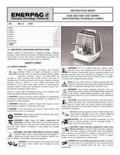 Enerpac PAM-1000 Serie Fiche D'instructions