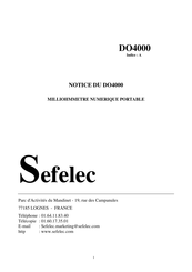 Sefelec DO4000 Notice