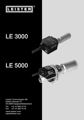 Leister LE 3000 Instructions D'utilisation
