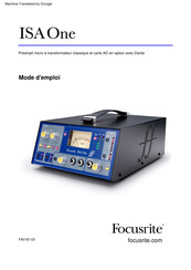 Focusrite ISA One Mode D'emploi