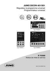 JUMO DICON 501 Notice De Mise En Service