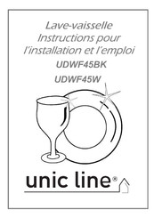 unic line UDWF45W Instructions Pour L'installation Et L'emploi