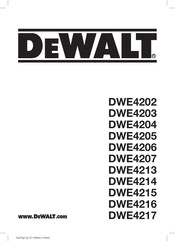DeWalt DWE4203 Manuel D'instructions