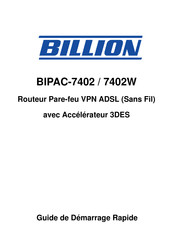 Billion BIPAC-7402W Guide De Démarrage Rapide