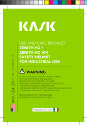 Kask ZENITH HD AIR Mode D'emploi