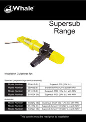Whale Supersub 1100 Guide D'installation