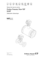 Endress+Hauser Proline Prosonic Flow 92F HART Manuel De Mise En Service