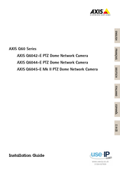 Axis Communications Q6045-E Mk II PTZ Guide D'installation