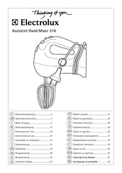 Electrolux Assistent Hand Mixer 310 Mode D'emploi