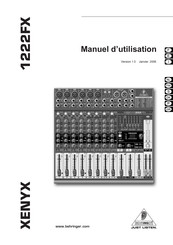 Behringer Xenyx 1222FX Manuel D'utilisation