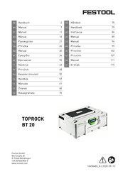 Festool TOPROCK BT 20 Manuel