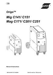 ESAB Origo Mag C171 Manuel D'instructions