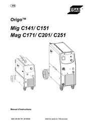 ESAB Origo Mag C201 Manuel D'instructions