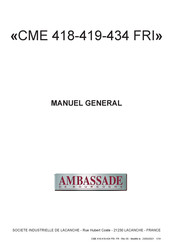 Ambassade de Bourgogne CME 418-419-434 FRI Manuel General