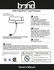 Bond TableFire HYUTT33001-1 Guide D'utilisation