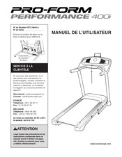 Pro-Form Performance 400i Manuel De L'utilisateur