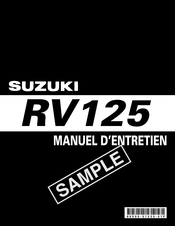 Suzuki RV125 2003 Manuel D'entretien