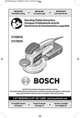 Bosch 3725DEVS Consignes D'utilisation/De Sécurité