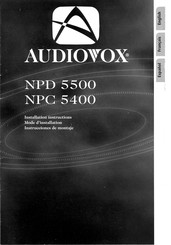Audiovox NPD 5500 Mode D'installation