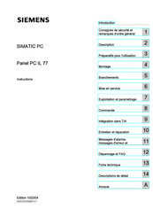 Siemens SIMATIC PC IL 77 Manuel D'instructions