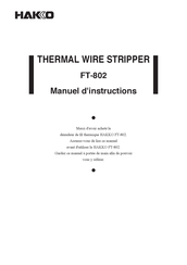 Hakko FT-802 Manuel D'instructions