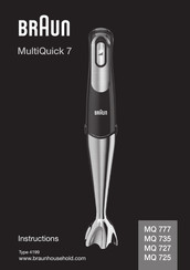 Braun MultiQuick 7 MQ 777 Instructions