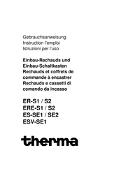 THERMA ESV-SE1 Instructions Pour L'emploi